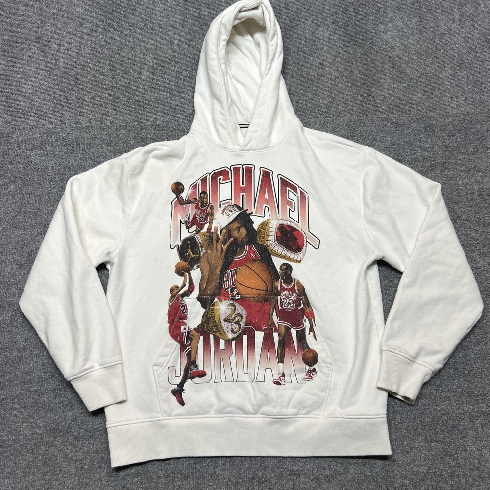 Chicago Bulls Hoodie Mens Large NBA Basketball Michael Jordan Nike Pullover